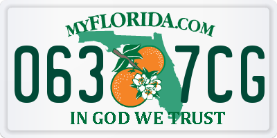 FL license plate 0637CG