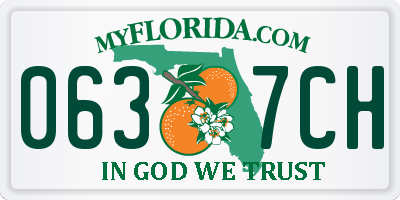 FL license plate 0637CH