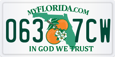 FL license plate 0637CW