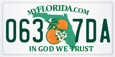 FL license plate 0637DA