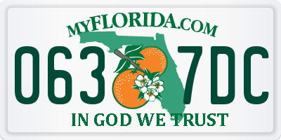 FL license plate 0637DC