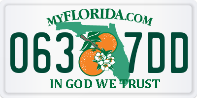 FL license plate 0637DD
