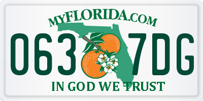FL license plate 0637DG