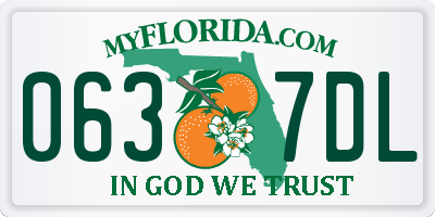 FL license plate 0637DL