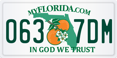 FL license plate 0637DM