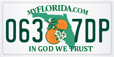FL license plate 0637DP