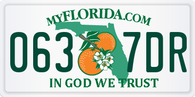 FL license plate 0637DR