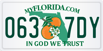 FL license plate 0637DY