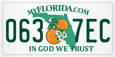 FL license plate 0637EC