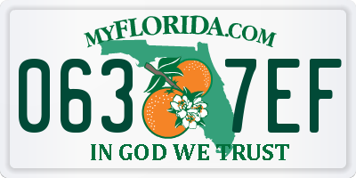 FL license plate 0637EF