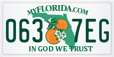 FL license plate 0637EG