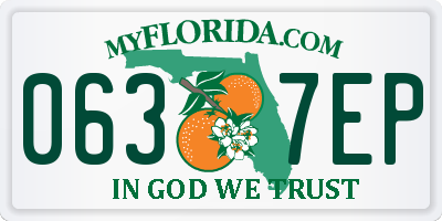 FL license plate 0637EP