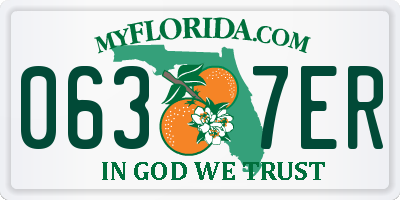 FL license plate 0637ER