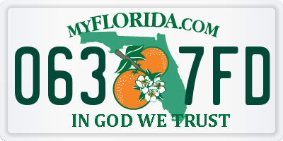 FL license plate 0637FD