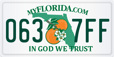 FL license plate 0637FF