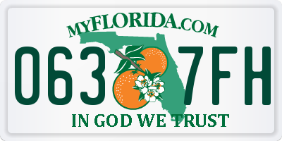 FL license plate 0637FH