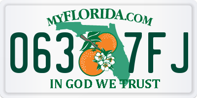 FL license plate 0637FJ