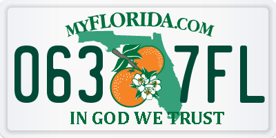 FL license plate 0637FL