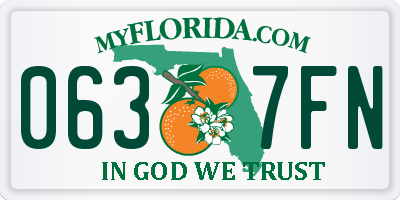 FL license plate 0637FN