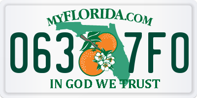 FL license plate 0637FO