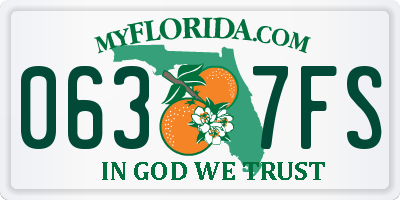 FL license plate 0637FS