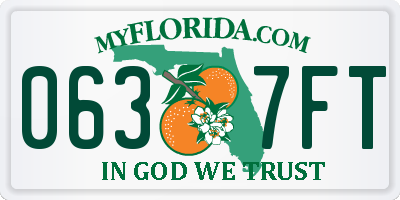 FL license plate 0637FT