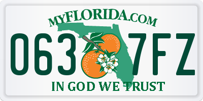 FL license plate 0637FZ