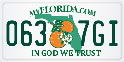 FL license plate 0637GI