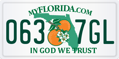 FL license plate 0637GL