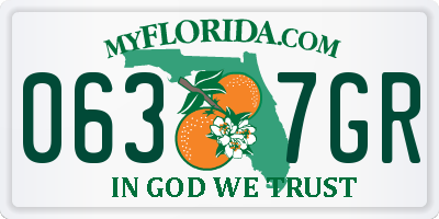 FL license plate 0637GR