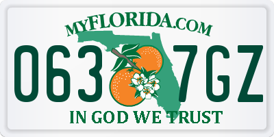 FL license plate 0637GZ