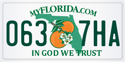 FL license plate 0637HA