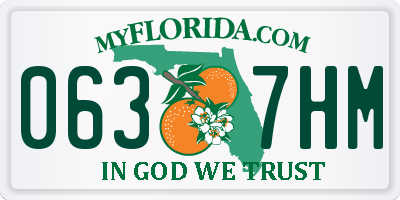 FL license plate 0637HM