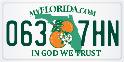 FL license plate 0637HN