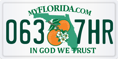 FL license plate 0637HR