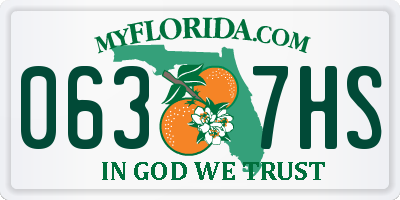 FL license plate 0637HS