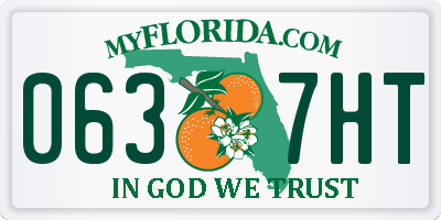 FL license plate 0637HT