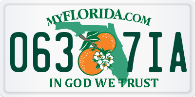 FL license plate 0637IA