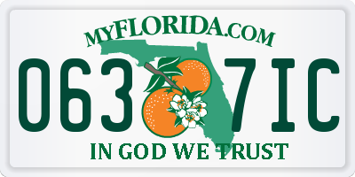 FL license plate 0637IC