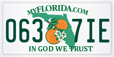 FL license plate 0637IE