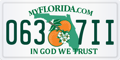 FL license plate 0637II