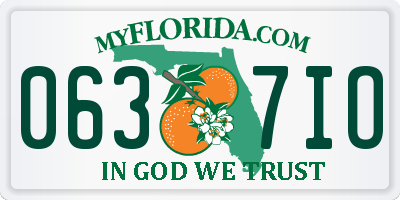 FL license plate 0637IO