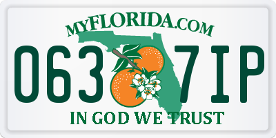 FL license plate 0637IP