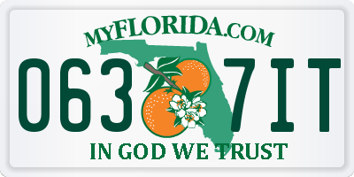 FL license plate 0637IT