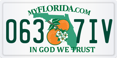 FL license plate 0637IV