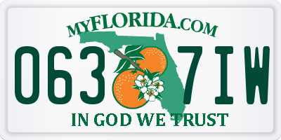 FL license plate 0637IW