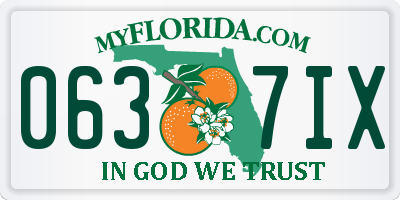 FL license plate 0637IX