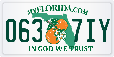 FL license plate 0637IY