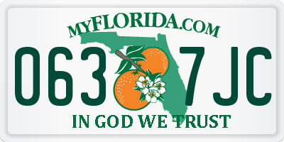 FL license plate 0637JC