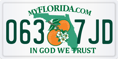 FL license plate 0637JD